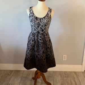 [Maeve] Black/White Embroidered Dress - Size 2